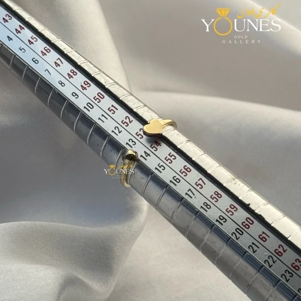 انگشتر گوی و قلب طلا